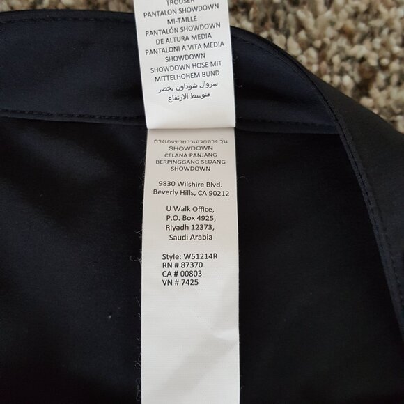 ALO Yoga Mid Rise Showdown Trouser Pant Black XS Straight Wide Leg Hip Cut Outs - Picture 17 of 17